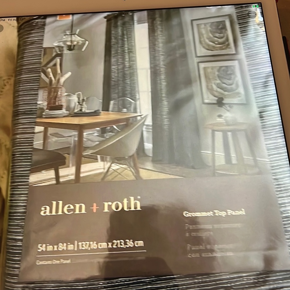 Allen Roth brand two grommet top panels, 54”x84”, I have 2 sets for 2 windows